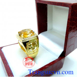 Nhẫn nam Citrine 14k