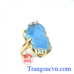 Nhẫn vàng 10k chuẩn chất lượng. Nhẫn nữ 10k tỳ hưu lam giá rẻ