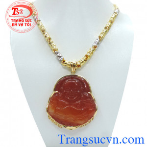 Bán bộ Mặt phật di lặc hộ mệnh dây vàng dành cho nam,