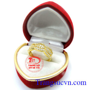 Nhẫn nữ vàng tây 10k kiểu đẹp