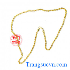 Dây chuyền vàng ý nhập sáng bóng