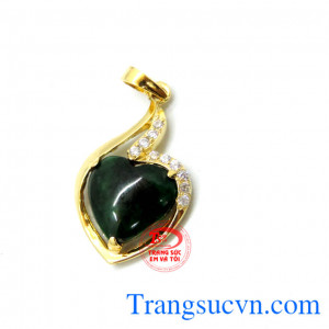 Mặt dây vàng + Ngọc cẩm thạch hợp phong thủy dành cho nữ đảm bảo chất lượng, uy tín.