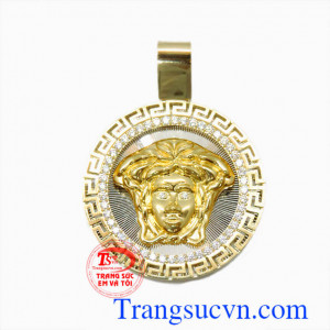 Mặt dây vàng tây 18k đẹp đeo cùng dây chuyền vàng hai màu 18k italy khẳng định đẳng cấp