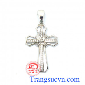 Thánh Giá vàng trắng 18k