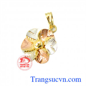 Mặt hoa hạnh phúc 18k italy bền đẹp mặt hạnh phúc tình yêu món quà ý nghĩa cho người ấy.