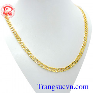 Dây vàng tây 10k trẻ trung, dây vàng tây đốt hình chữ nhật khắc họa tiết độc đáo, tinh tế đem lại sự trẻ trung cùng phong cách vô cùng mạnh mẽ cho nam giới