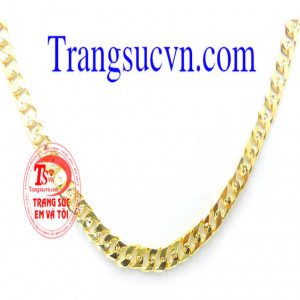 Dây vàng tây 10k trẻ trung, dây vàng tây đốt hình chữ nhật khắc họa tiết độc đáo, tinh tế đem lại sự trẻ trung cùng phong cách vô cùng mạnh mẽ cho nam giới