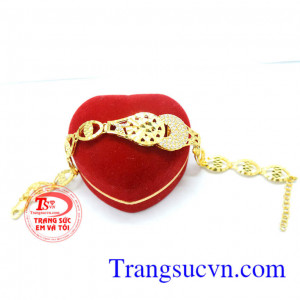 Món quà ý nghĩa dành tặng người thân. Lắc tay vàng 10k nữ tính tsvn