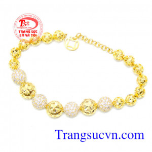 Lắc tay nữ hạt tròn nữ tính