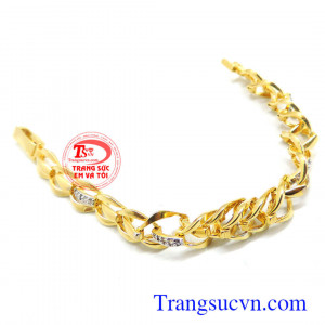 Lắc nữ hoa tinh tế, lắc nữ vàng tây đẹp. 