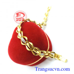 Bảo hành 6 tháng. Lắc nữ vàng 10k tinh xảo