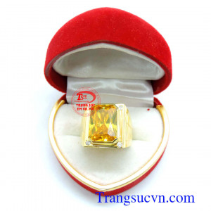 Nhẫn nam vàng giá rẻ đá vàng