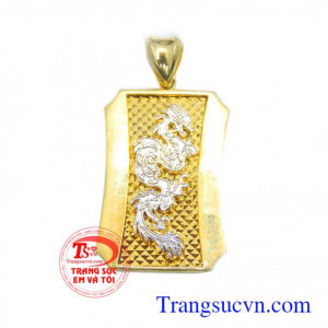 Bộ Mặt dây rồng vàng sản phẩm được chế tác trên chất liệu vàng 10k kiểu dáng hiện đại trẻ trung và không kém phần lịch lãm cho nam giới