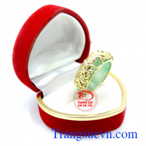 Nhẫn ngọc bọc rồng vàng đảm bảo chất lượng