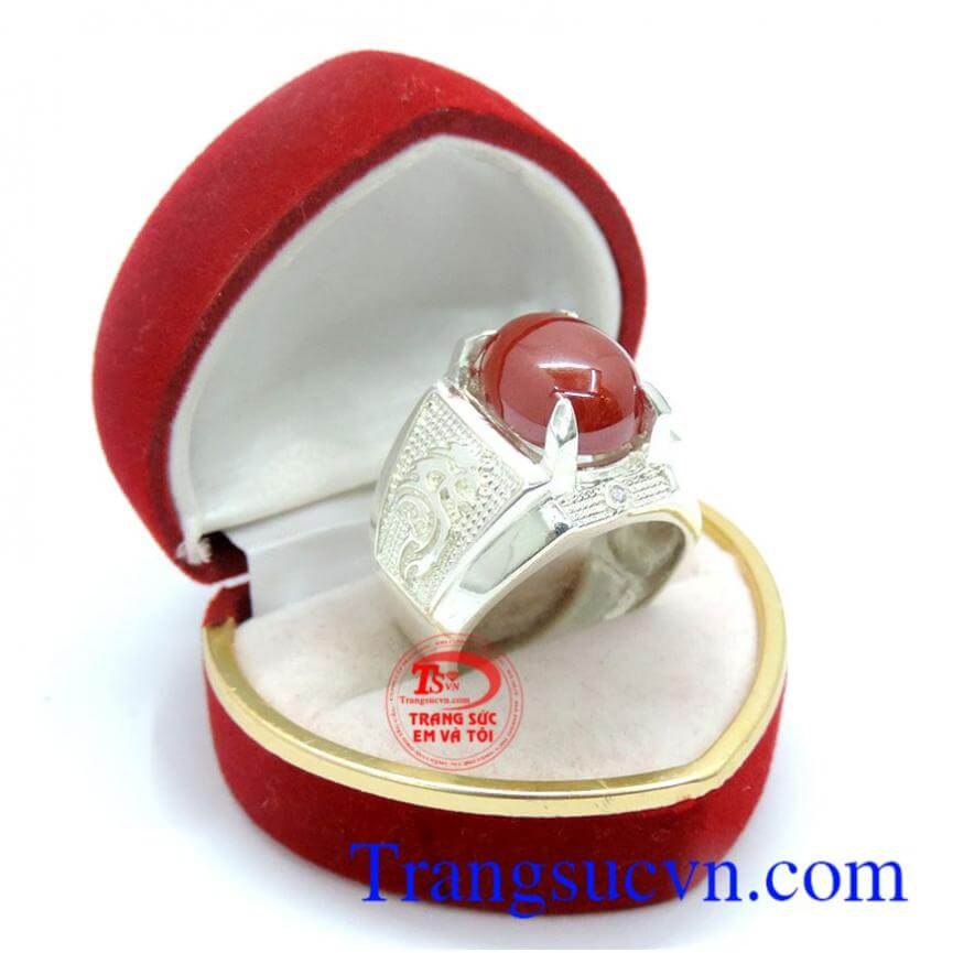 Nhẫn bạc đá đỏ giá rẻ TSVN