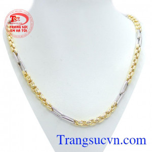 Dây chuyền vàng tây 10k nhập khẩu Italia sáng bóng, kiểu dáng trẻ trung giá thành hợp lý