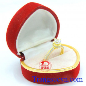 Nhẫn nữ đính đá nhỏ xinh. Nhẫn nữ đá quý korea trẻ trung