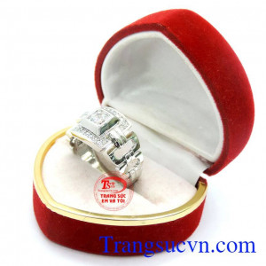 Nhẫn Nam Vàng Trắng đẹp