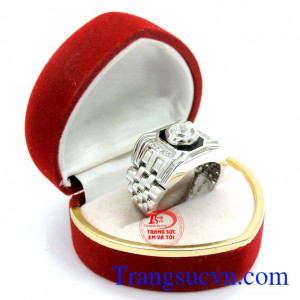 Nhẫn nam vàng trắng