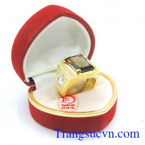 Nhẫn vàng nam đá nhân tạo nhẫn nam