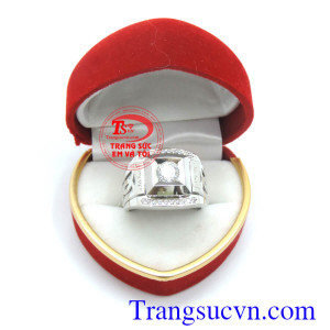Nhẫn nam vàng trắng