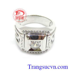 Nhẫn vàng trắng 10k