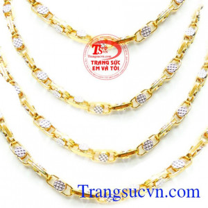 Dây nam vàng sành điệu, dây chuyền nam 10k đẹp, thiết kế kiểu dáng hàn quốc sang trọng, sành điệu