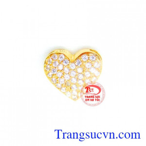 Mặt dây trái tim đính đá kết đẹp, mặt dây nữ kiểu vàng tây dành cho nữ,mặt dây chuyền vàng được làm từ vàng 10k chất lượng đảm bảo.