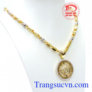 Bộ mặt dây đẹp lịch lãm, bộ mặt dây chuyền vàng tây 10k đẹp, giao hàng toàn quốc.