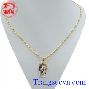 Bộ mặt dây nữ + Dây chuyền dễ kết hợp quần áo, bộ sản phẩm tôn lên vẻ thanh lịch, trẻ trung cho người đeo.