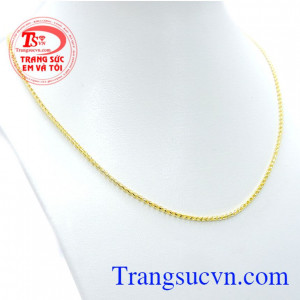 Dây chuyền nữ vàng ý 18k trẻ trung dây chuyền mảnh nhỏ cho những ai thích sự nhẹ nhàng tinh tế