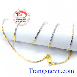 Dây vàng trắng Italy 18k quý phái tinh tế dành cho phái đẹp