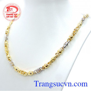 Dây chuyền nam vàng tây phong cách cá tính