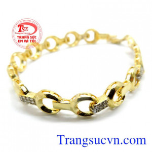 Lắc tay nữ 10k đính đá đẹp