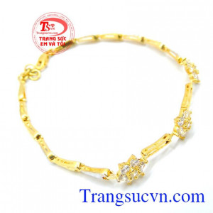 Lắc tay vàng nữ 10k hình sao