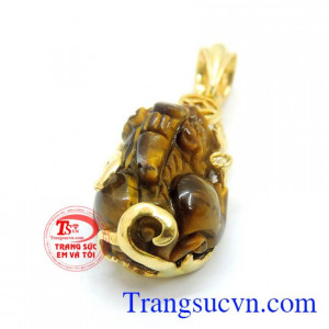 Tỳ hưu mắt hổ bọc vàng 10k