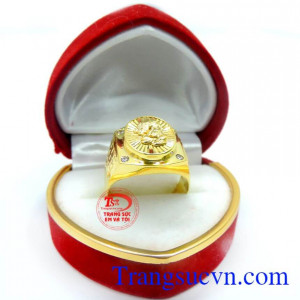 Nhẫn nam rồng vàng tây 10k