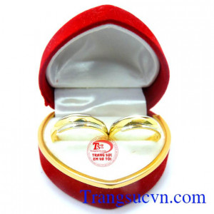 Nhẫn cưới 10k hạnh phúc, nhẫn cưới vàng tây đẹp, chất lượng đảm bảo, nhận thiết kế và chế tác theo yêu cầu, có giấy chứng nhận vàng và bảo hành