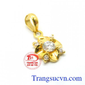 Mặt dây nữ vàng tây kiểu đẹp vàng 10k thanh lịch.