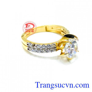 Chiếc Nhẫn nữ vàng 10k nữ tính vàng đeo ngón giữa nhẫn nữ đa dạng. Nhẫn nữ vàng 10k nữ tính