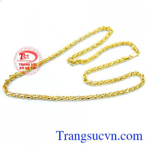 Dây chuyền nam vàng tây sang trọng, được các bạn nam ưa thích