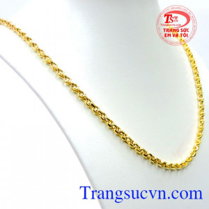 Dây chuyền nam vàng tây sang trọng, được các bạn nam ưa thích