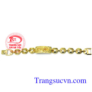 Lắc tay vàng nam rồng mạnh mẽ thể hiện được sự quyền uy mạnh mẽ của nam tính, lắc tay vàng tây đẹp, cá tính cho phải mạnh, lắc vàng 10k chuẩn chất lượng, kiểu dáng mạnh mẽ, nam tính, lắc tay vàng nam, giao hàng toàn quốc