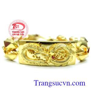 Lắc tay vàng nam rồng mạnh mẽ thể hiện được sự quyền uy mạnh mẽ của nam tính, lắc tay vàng tây đẹp, cá tính cho phải mạnh, lắc vàng 10k chuẩn chất lượng, kiểu dáng mạnh mẽ, nam tính, lắc tay vàng nam, giao hàng toàn quốc