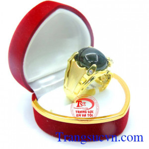 Chiếc nhẫn nam sapphire thiên nhiên đảm bảo uy tin nhiều năm