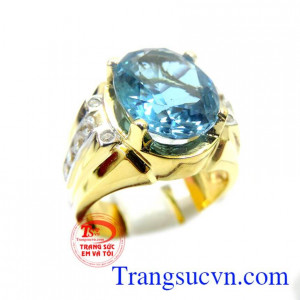 Nhẫn Nam Topaz 14k