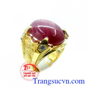 Nhẫn nam Ruby sao thiên nhiên