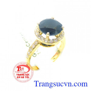 Nhẫn nữ vàng đá sapphire đẹp