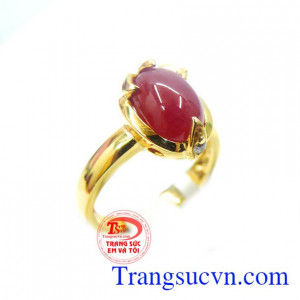 Nhẫn nữ vàng tây đảm bảo chất lượng uy tín. Nhẫn nữ ruby sao thiên nhiên vàng 14k