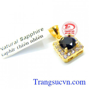 Mặt nữ saphire vàng 10k đẹp